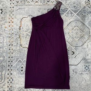 A Pea in the Pod maternity purple cocktail dress